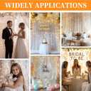 10x8ft White Tulle Backdrop Curtain with Lights, Wrinkle-Free Sheer Wedding Backdrop for Birthday Parties, Baby Showers, Bridal Showers, Photo Shoots and Home Decorations, White