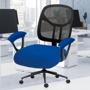 DIVA EN CAMINO DEC Stretchable Office Chair Seat Cushion Covers & Armrest Covers - Universal Spandex Computer Chair Slipcover - Removable Washable Cushion Protectors for Dogs, Cats, Pets