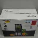 Cold Press Juicer, 5.8" Wide Feed Chute Juice Extractor Machine with 400W, High Juice Yield, Slow Masticating Juicer for Whole Vegetables & Fruits, Gray-Stainless Steel