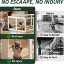 Acrylic Dog Playpen Indoor，Exercise Pen with Door, 24" H, White, 10 Panels