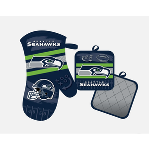 Seattle Seahawks Oven Mitt and Pot Holder Set