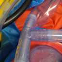 WELLFUNTIME Inflatable Bounce House with Water Sprayers, Water Slides Park with Blower, Dartboard, Basketball Hoop, Deep Pool