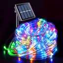 JMEXSUSS Trampoline Accessories 200 LED Trampoline Lights, 66ft IP 65 Waterproof Solar String Lights Outdoor, 8 Modes Solar Rope Light for Garden Yard Ladder Slide Tent Camp(Multicolor)