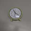Equity 5" Silent Sweeping Quartz Metal Alarm Clock-Light Green (Model 20090)