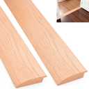 2Pack 3.5"W 36" L Solid FAS1 Red Oak Floor Transition Strip, 3/4" Overlap Threshold for Doorways, Reduces Height Differences Between Carpet Tile Wood Vinyl Laminate Flooring (Unfinished), 3/4" Overlap-3.5"W-36"L-2pcs