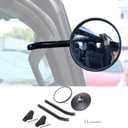 YOCTM for Jeep Wrangler Mirror Replacement Doors Off Less Mirrors Fits JL JLU Unlimited Rubicon Sahara X Off Road Sport Gladiator JT 2018-2024 A-Pillar Grab Handle Rear View Mirrors