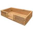 Sumnacon Napkin Holder,Wicker Napkin Holder Table,Rattan Napkin Basket,Square Napkin Tray,Flat Napkin Holders for Kitchen Dinning Table Desk Counter Restaurant Party Bar,Honey Brown