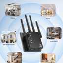 Dual Band 5GHz/2.4GHz WiFi Extender, WiFi Booster, WiFi Extender Signal Booster, Covers 12880 Sq.ft, Supports 105 Devices, Wireless Signal Booster for Home