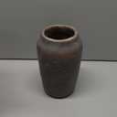 Briful Rustic Vintage Ceramic Vase, 9.06'' Farmhouse Table Decor with Wide Mouth, Large Decorative Vase for Home Decor, Living Room, Entryway & Shelf Styling, Brown