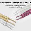 UamGlsob Glitter Metallic Shoe Laces for Golden Goose Sneakers, 8mm Flat Sparkly Bling Shoelaces Replacement Strings for GG (47"/120cm, Pink)