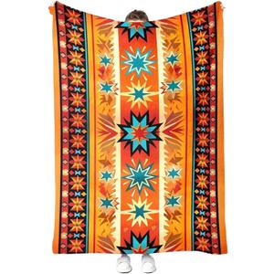 Southwestern Navajo Pattern Blanket, Geometric Aztec Blankets and Throws for Aztec Decor for Home (8060 Inches)