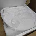 Modern White Round Dining Table 24 inch, White Tulip Round Table for Two People, Mid Century Round Coffee Table for Living Room and Kitchen