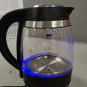 Chefman Electric Kettle, 1.8L 1500W, Hot Water Boiler, Removable Lid for Easy Cleaning, Auto Shut Off, Boil-Dry Protection, Stainless Steel Filter, BPA Free, Borosilicate Glass Electric Tea Kettle (Black)