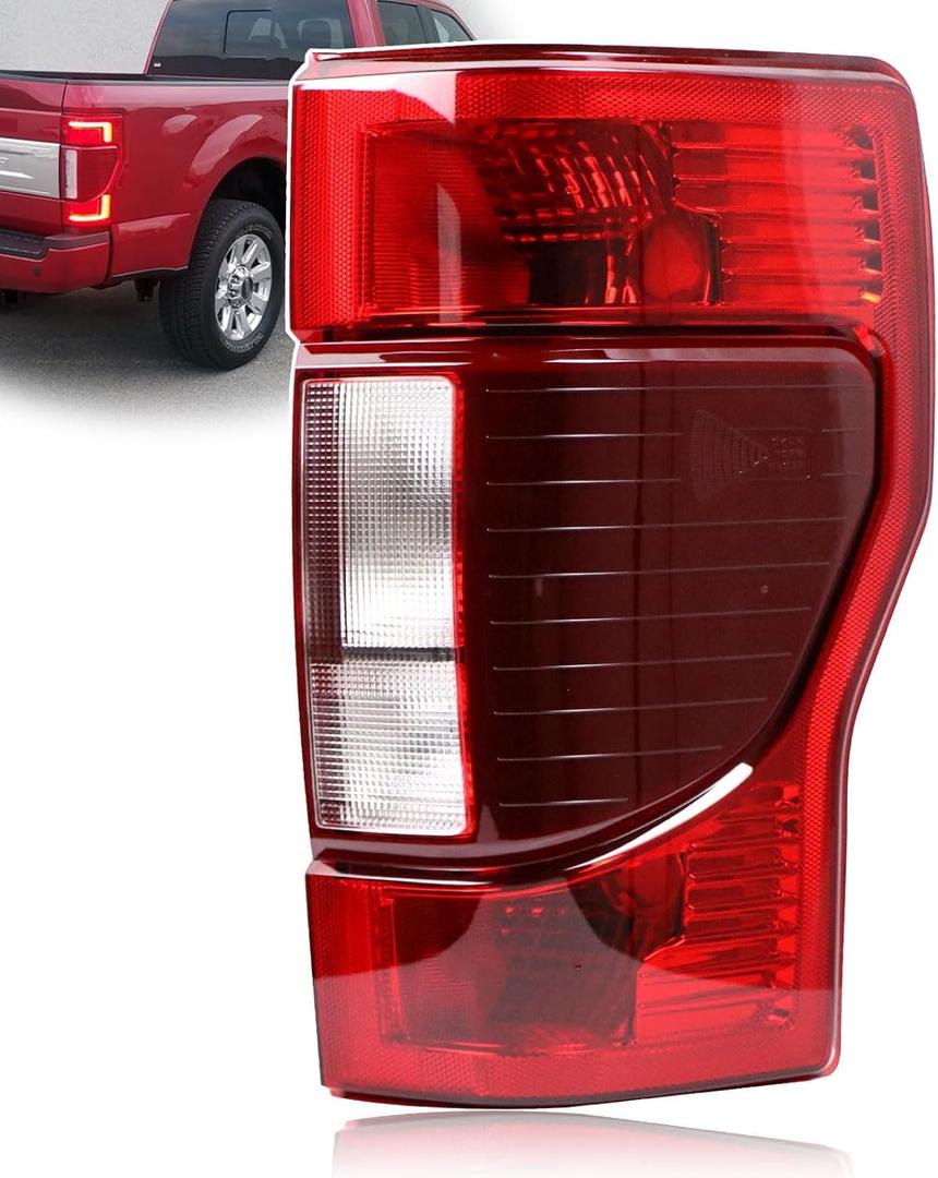 Tail Lights With Blind Spot Compatible with Ford F250 F350 Super Duty 2020 2021 2022 Rear Taillights Taillamp Assembly Halogen Right Passenger Side