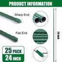 Garden Stakes 24 Inches Steel Plant Stakes Tomato Stakes 2ft Pack of 25