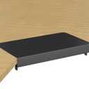 Suptek 17-Inch Clamp-On Corner Desk Connector Platform for Mounting Under-Desk Keyboard Trays on L-Shaped Desks, Black, DESKEX01