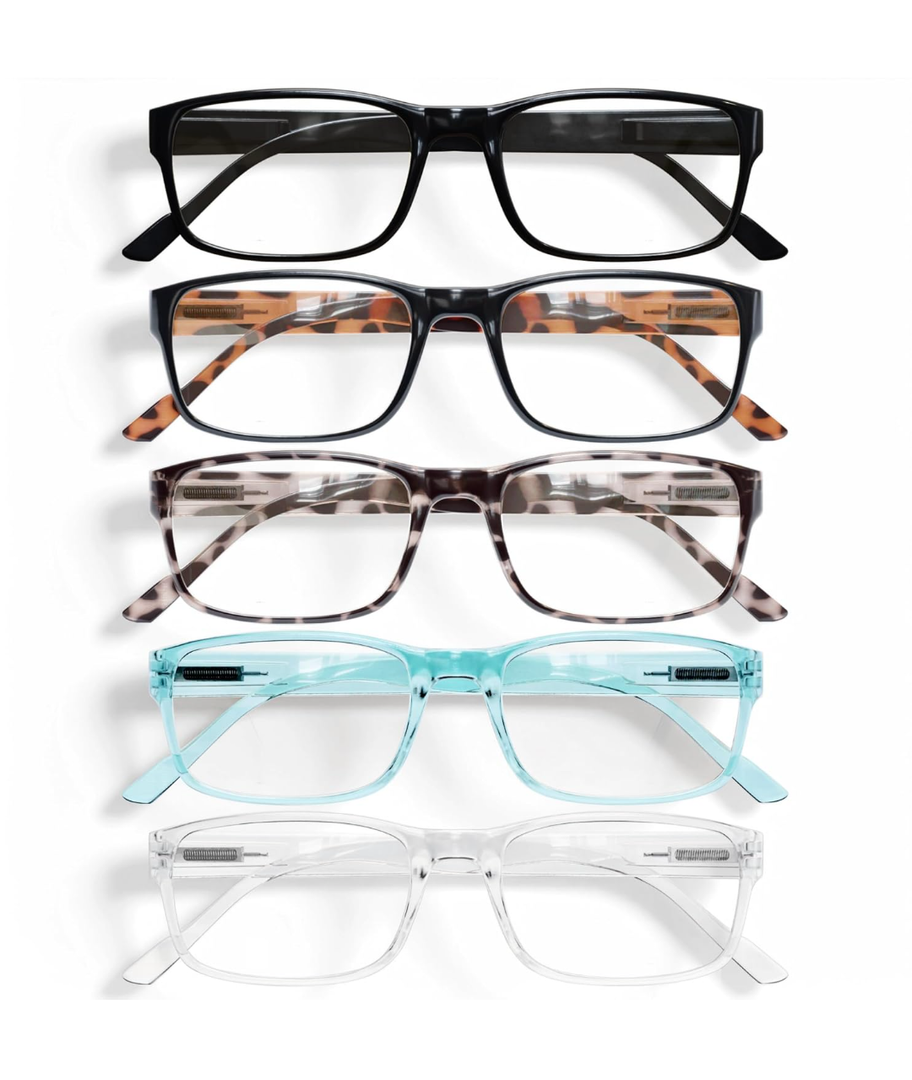 Gaoye Professional Reading Glasses for All Day - Computer Readers with Blue Light Protection - Value Pack,+1.25