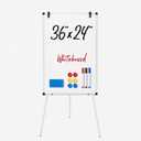 Sweetcrispy 36"x24" White Board, Magnetic Whiteboard, Easel Stand