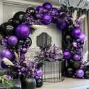 Purple and Black Balloons Dark Purple Balloon Garland Arch Lavender Lilac Kit For Wednesday Birthday Halloween Vampire Retirement Graduation Prom Party Decoration