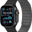 Tasikar Magnetic Bands Compatible with Apple Watch 49mm 46mm 45mm 44mm 42mm Soft Silicone Replacement Loop Wristband for iWatch Ultra 3 2 1 SE Series 11 10 9 8 7 6 5 4 3, Black-Grey