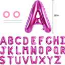 TONIFUL 52 Pieces 16 Inch Rose Red Letter A-Z Balloons,Custom Phrase Mylar Foil Alphabet Letter DIY Personalized Phrase Banner for Birthday Anniversary Celebration Graduation Party Supplies Decor