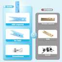 100PCS Baby Shower Clothespins Games Boy Plastic Clothes Pin with Storage Bag Mini Blue Pin Bulk 1.4 inch for Party Decorations, DIY Crafts (Blue)