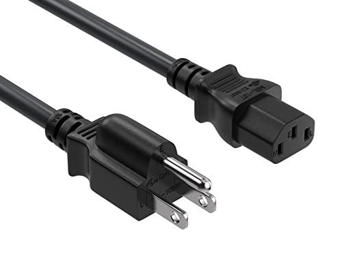 Cable Leader 3ft 16 AWG Universal Power Cord IEC320 C13 to NEMA 5-15P, Extension Power Cord, Compatible with Computers, Monitors, Printers & TVs