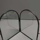 Isaac Jacobs 2x3 Vintage Style, Double-Sided Arched Brass & Glass Metal Floating Picture Frame with Locket Closure (Vertical), Made for Tabletop Display (2x3 Vertical, Black)