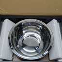 Spacnom Elevated Dog Bowls for Large Dogs, Raised Dog Bowl Stand with Two X-Large Stainless Steel Bowls for Dogs, 3.5L Capacity, Rustic Walnut