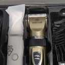 Oneisall Dog Clippers and Paw Trimmer Kit 2 in 1 Low Noise Cordless Dog Clippers for Grooming Pet Hair Trimmers for Small and Large Dogs, Cats Animals (Gold)