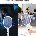 WBM Smart 2 in 1 Electric Bug Zapper, Mosquitoes Trap Lamp & Racket, USB Rechargeable Electric Fly Swatter for Home and Outdoor Powerful Grid 3-Layer Safety Mesh Safe to Touch, Pack of 2