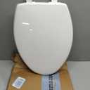 Bemis 7300SLEC Slow Close Toilet Seat, Easy Clean Hinges and Durable Plastic Seat, Made in USA, Elongated, White