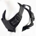 No Pull Dog Harness, Reflective Comfortable Vest Harness with Front & Back Easy Control Handle Adjustable Soft Padded Pet Vest for Small to Large Dogs (Large,Black)