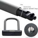 Via Velo Mini Bike U Lock| Pro Mini U Lock 20CrMnTi Steel Anti-Theft 16mm Shackle with Bracket insize:5.7 x 3.5 in and Sold Secure Diamomd Approval for All Bikes Electric Bike,Electric Scooters