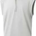 M MAELREG Golf Vests For Men Dry Fit Lightweight Moisture Wicking Performance Sports Breathable Golf 1/4 Zip Pullover Men (Large, Taupe)