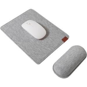 SenseAGE Detachable Ergonomic Mouse Pad with Wrist Rest Support, Adjustable Placement for Pain Relief, Non-Slip Base, for Computer & Laptop, Office Desk Accessories, 9.7 x 7.3 in (Light Grey)
