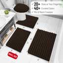 Arotive Luxury Bathroom Rugs 24x16, Extra Soft Thick Absorbent Shaggy Chenille Bath Rugs, Non-Slip Machine Wash Dry, Bath Mats for Bathroom Floor, Tub and Shower, Home Decor Accessories, Brown