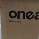 Oneach Boho Floor Lamp with 3 Color Temperatures, Farmhouse Floor Lamps for Living Room with Remote & Dimmable Bulb, Rattan Floor Lamp for Bedroom, Gold