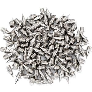 Hicarer 110 Piece 3/8 Inch Steel Track and Cross Country Spikes Replacement, Silvery