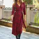 Red Leopard Printed Dress XL