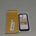 Miracase Glass Series for iPhone 12/12 Pro Case 6.1 inch, Upgraded Full-Body Rugged Phone Bumper Case Cover with Built-in 9H Tempered Glass Screen Protector and Camera Protector, Blue