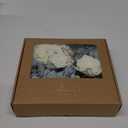 Ling's Moment Fake Flowers Box, Faux Artificial Plants Stems Foam Roses Silk Greenery for Wedding Decor Centerpieces Table Decorations Floral Arrangements, Dusty Blue & White, Grand Combo (Blu-dusty Blue & White)