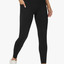 Women's V Cross Waist Workout Leggings Tummy Control Running Yoga Pants with Pockets,Pack of 3, L