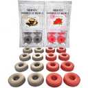 Sibinsy 16 Donut Soy Scented Wax Melts Wax Cubes Strong Scent for Warmers Coffee Rose