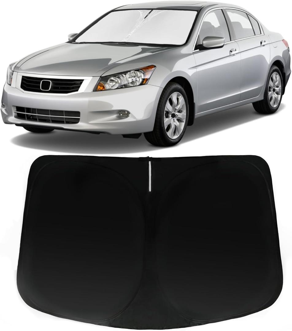 Windshield Sun Shade for Honda Accord 2008-2012, Car Front Window Sunshade with 240T Sun Visor Protector Blocks UV Rays Heat Sun Shield Accessories