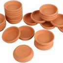 24pcs Terra Cotta Saucer, 3.2-inch Small Mini Clay Pots Tray, Suitable for 3inch, 2.5inch, 2inch Succulents Nursery Pots (Red)