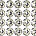 uxcell 606ZZ Deep Groove Ball Bearing Double Shield 606-2Z 80016, 6mm x 17mm x 6mm High Carbon Steel Z1 Bearings (Pack of 20)