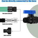 BOXOB 2pcs 3/4" GHT PVC Rain Barrel Spigot Kit, Garden Diverter Kit with Bulkhead Fitting, Hose Faucet Adapter & Thread Seal Tape, Drain Valve Connector for Water Tank, Aquarium, Pool, Garden Barrel