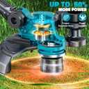 Cordless String Trimmer Compatible with Makita 18V (Tool Only), MtiolHig 3 in 1 Weed Eater with Brushless Motor & Battery Level Display, Electric Weed Wacker/Edger Trimmer for Yard, w/ 18 Line, Blue
