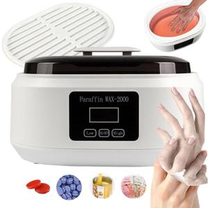 Paraffin Wax Machine for Hands and Feet, 2000ml Paraffin Wax Warmer with Two Levels of Temperature Adjustment & Full Touch Buttons, Paraffin Wax Bath